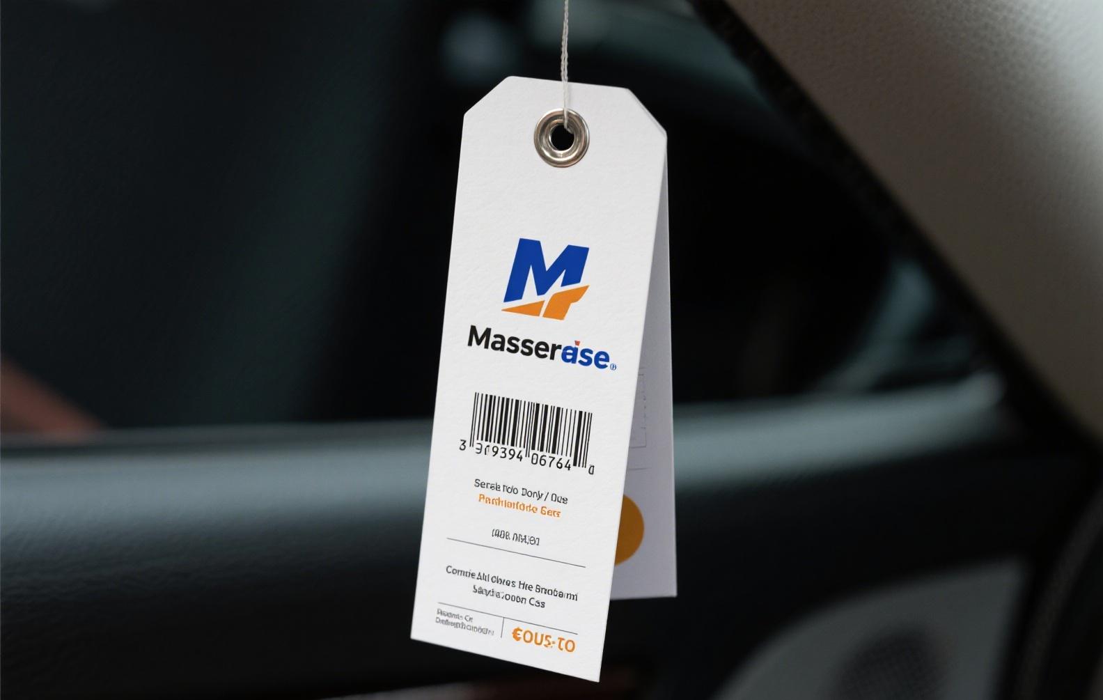 Custom car hang tags with logo design